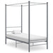 Cadru de pat cu baldachin, gri, 90x200 cm, metal - WALTI WALTI