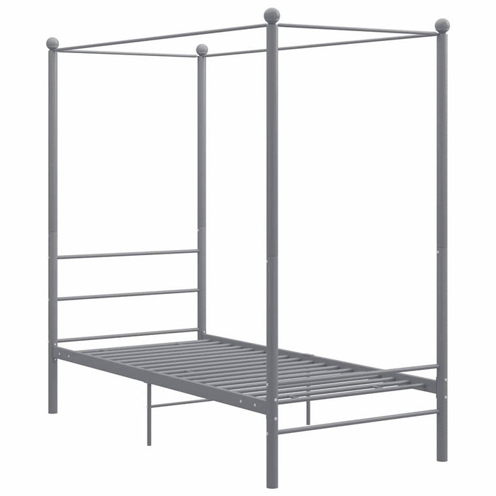 Cadru de pat cu baldachin, gri, 90x200 cm, metal - WALTI WALTI