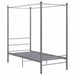 Cadru de pat cu baldachin, gri, 90x200 cm, metal - WALTI WALTI