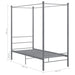 Cadru de pat cu baldachin, gri, 90x200 cm, metal - WALTI WALTI