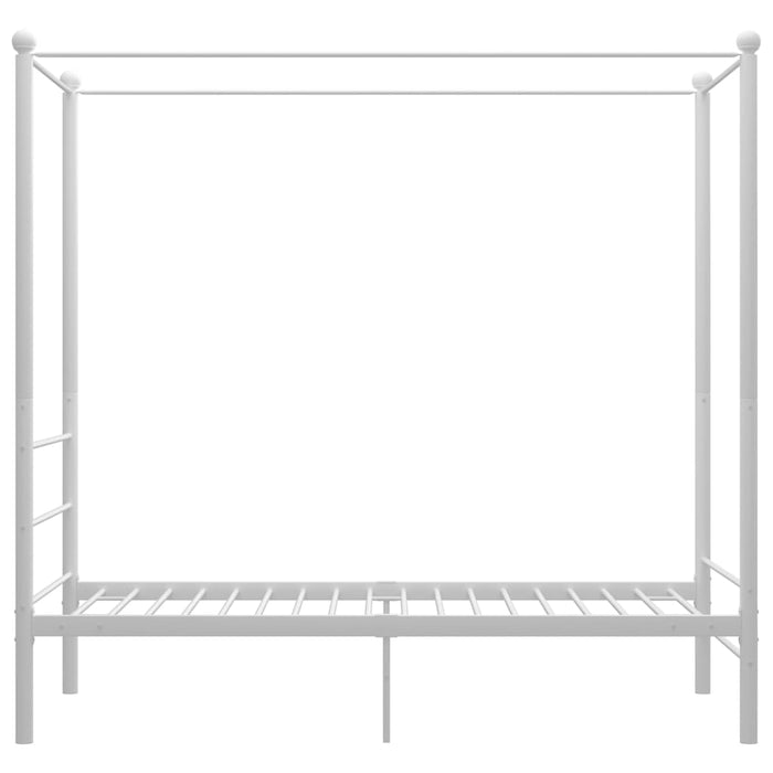 Cadru de pat cu baldachin, alb, 100x200 cm, metal - WALTI WALTI
