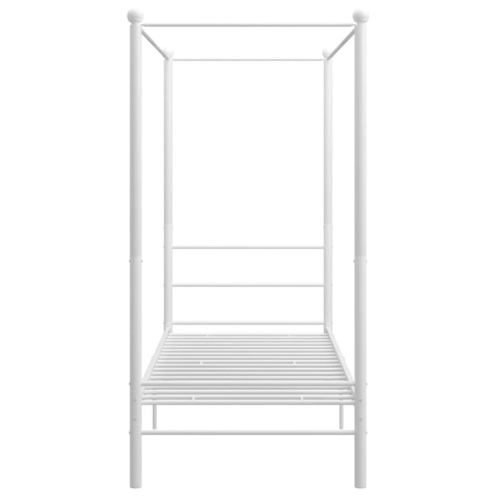 Cadru de pat cu baldachin, alb, 100x200 cm, metal - WALTI WALTI