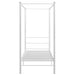 Cadru de pat cu baldachin, alb, 100x200 cm, metal - WALTI WALTI