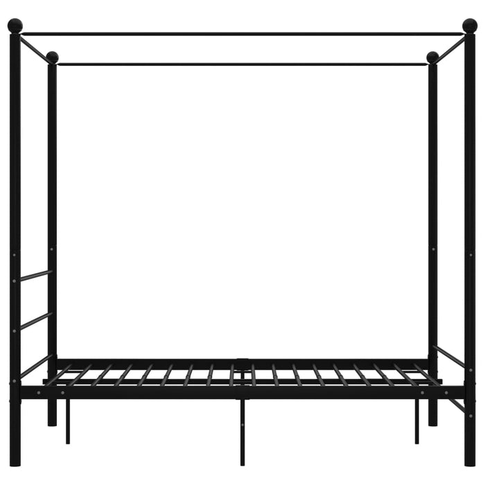 Cadru de pat cu baldachin, negru, 120x200 cm, metal - WALTI WALTI
