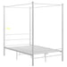 Cadru de pat cu baldachin, alb, 120x200 cm, metal - WALTI WALTI