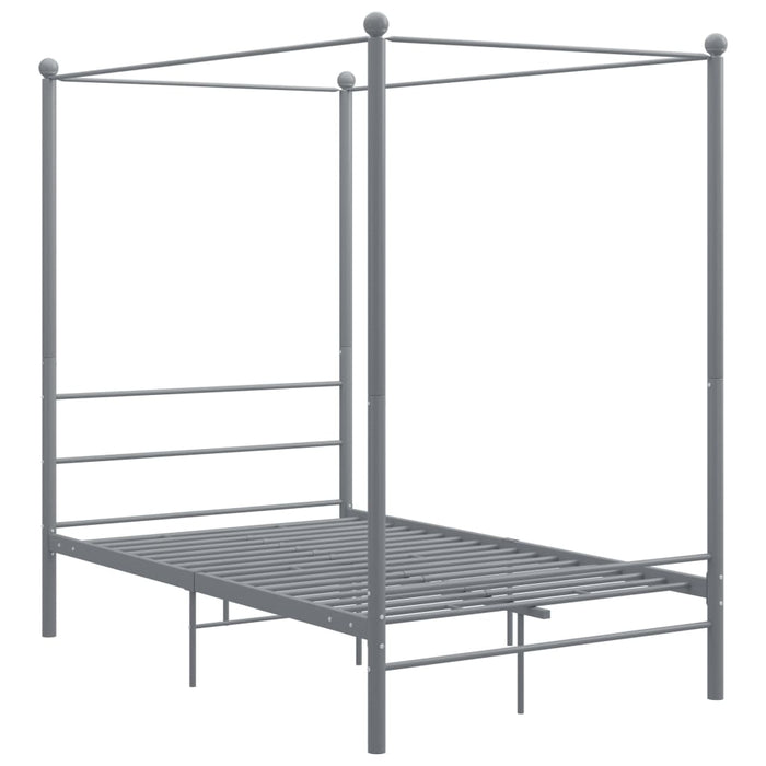 Cadru de pat cu baldachin, gri, 120x200 cm, metal - WALTI WALTI