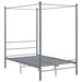 Cadru de pat cu baldachin, gri, 120x200 cm, metal - WALTI WALTI
