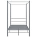 Cadru de pat cu baldachin, gri, 120x200 cm, metal - WALTI WALTI