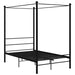 Cadru de pat cu baldachin, negru, 140x200 cm, metal - WALTI WALTI