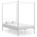 Cadru de pat cu baldachin, alb, 140x200 cm, metal - WALTI WALTI