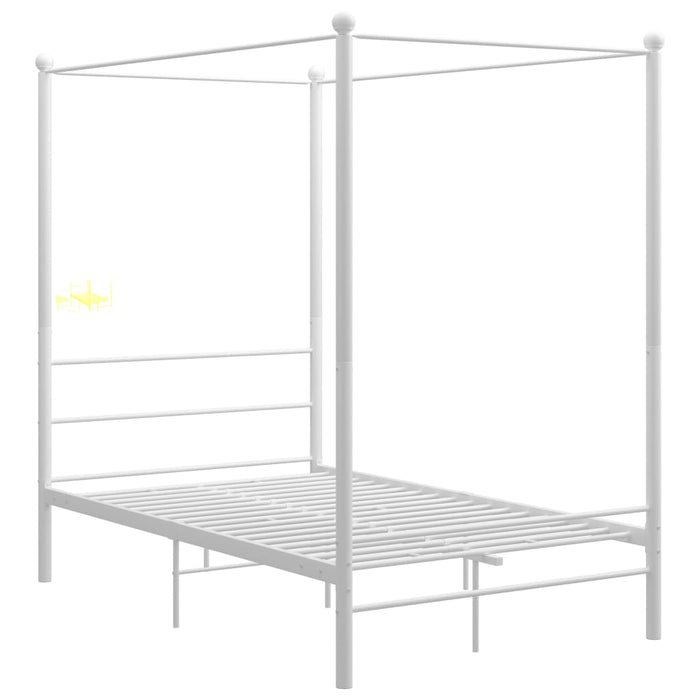 Cadru de pat cu baldachin, alb, 140x200 cm, metal - WALTI WALTI