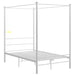Cadru de pat cu baldachin, alb, 140x200 cm, metal - WALTI WALTI