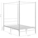 Cadru de pat cu baldachin, alb, 140x200 cm, metal - WALTI WALTI