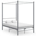 Cadru de pat cu baldachin, gri, 140x200 cm, metal - WALTI WALTI