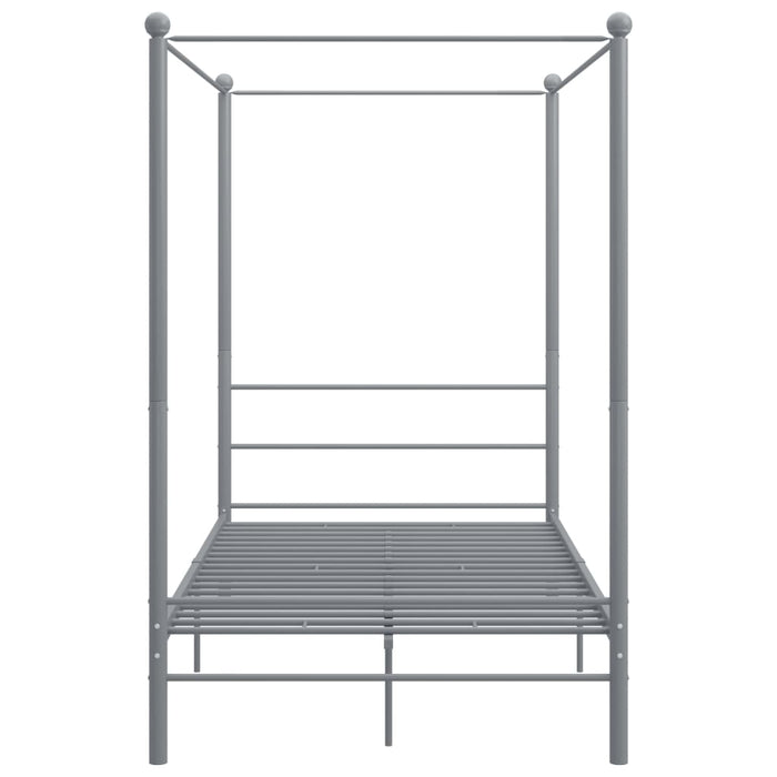 Cadru de pat cu baldachin, gri, 140x200 cm, metal - WALTI WALTI