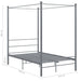 Cadru de pat cu baldachin, gri, 140x200 cm, metal - WALTI WALTI