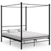 Cadru de pat cu baldachin, negru, 160x200 cm, metal - WALTI WALTI