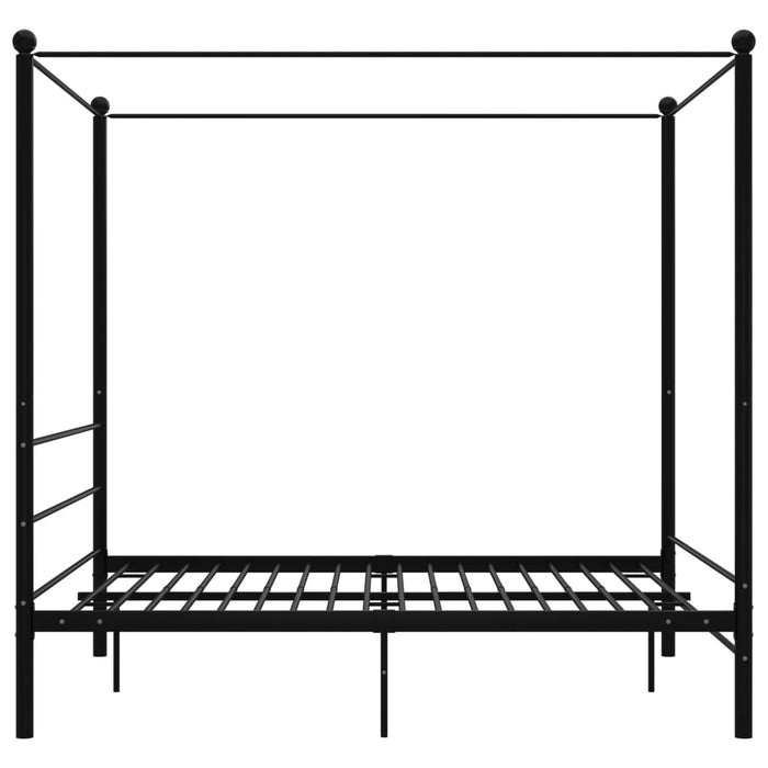 Cadru de pat cu baldachin, negru, 160x200 cm, metal - WALTI WALTI
