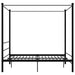 Cadru de pat cu baldachin, negru, 160x200 cm, metal - WALTI WALTI