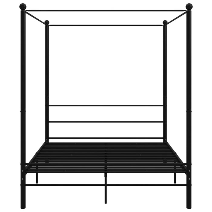 Cadru de pat cu baldachin, negru, 160x200 cm, metal - WALTI WALTI