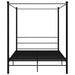 Cadru de pat cu baldachin, negru, 160x200 cm, metal - WALTI WALTI