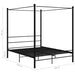Cadru de pat cu baldachin, negru, 160x200 cm, metal - WALTI WALTI