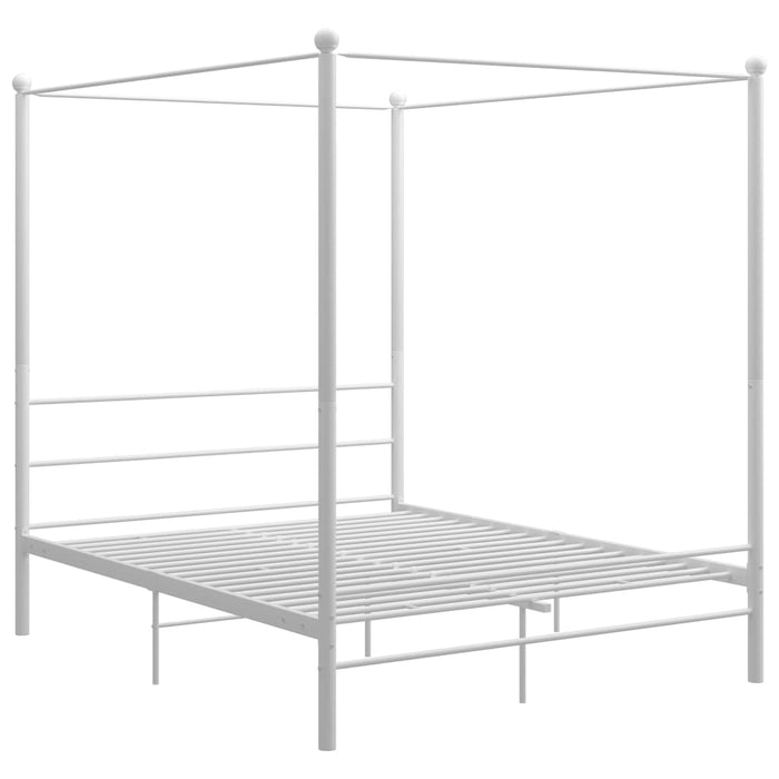 Cadru de pat cu baldachin, alb, 160x200 cm, metal - WALTI WALTI