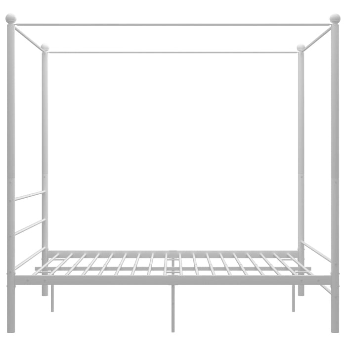 Cadru de pat cu baldachin, alb, 160x200 cm, metal - WALTI WALTI