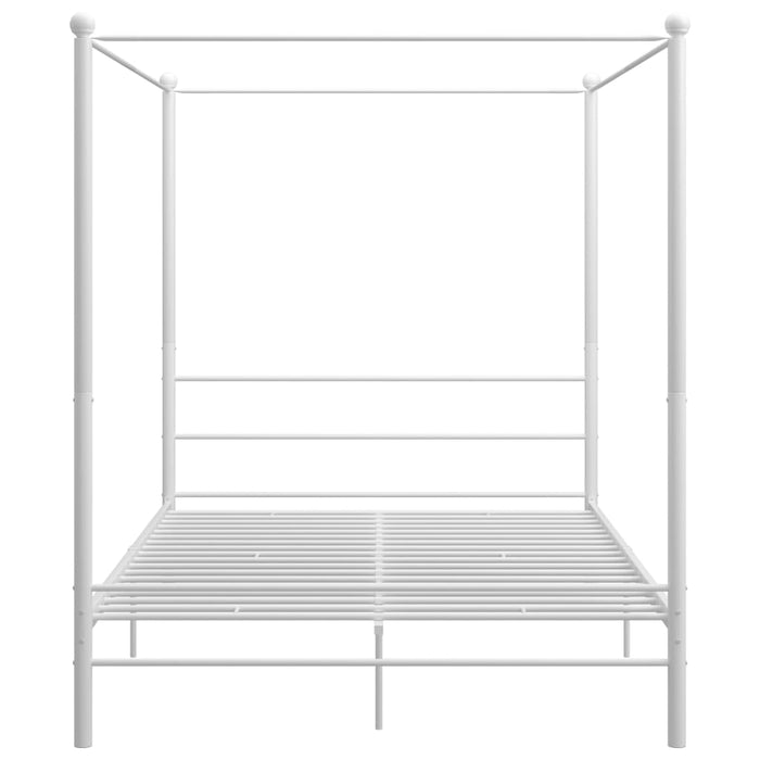 Cadru de pat cu baldachin, alb, 160x200 cm, metal - WALTI WALTI