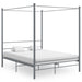Cadru de pat cu baldachin, gri, 160x200 cm, metal - WALTI WALTI