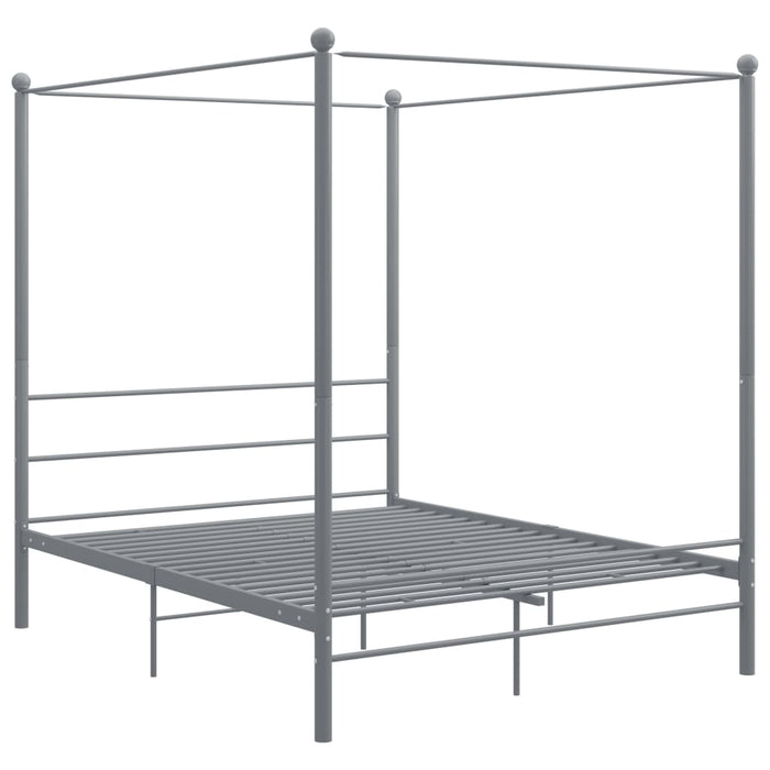 Cadru de pat cu baldachin, gri, 160x200 cm, metal - WALTI WALTI