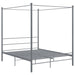 Cadru de pat cu baldachin, gri, 160x200 cm, metal - WALTI WALTI