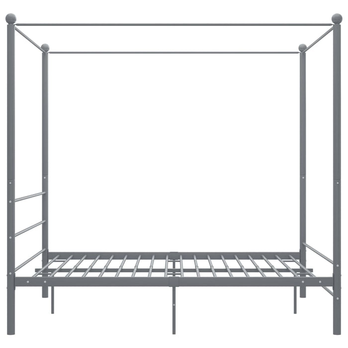 Cadru de pat cu baldachin, gri, 160x200 cm, metal - WALTI WALTI