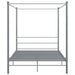 Cadru de pat cu baldachin, gri, 160x200 cm, metal - WALTI WALTI