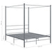 Cadru de pat cu baldachin, gri, 160x200 cm, metal - WALTI WALTI