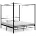 Cadru de pat cu baldachin, negru, 180x200 cm, metal - WALTI WALTI