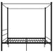 Cadru de pat cu baldachin, negru, 180x200 cm, metal - WALTI WALTI