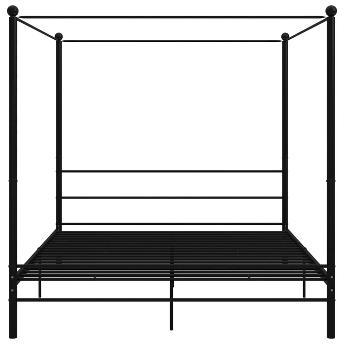 Cadru de pat cu baldachin, negru, 180x200 cm, metal - WALTI WALTI