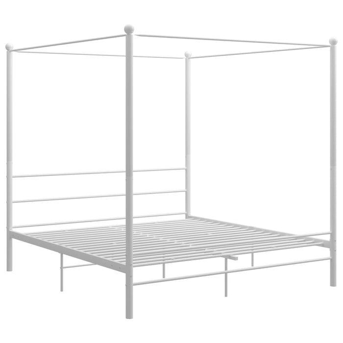 Cadru de pat cu baldachin, alb, 180x200 cm, metal - WALTI WALTI