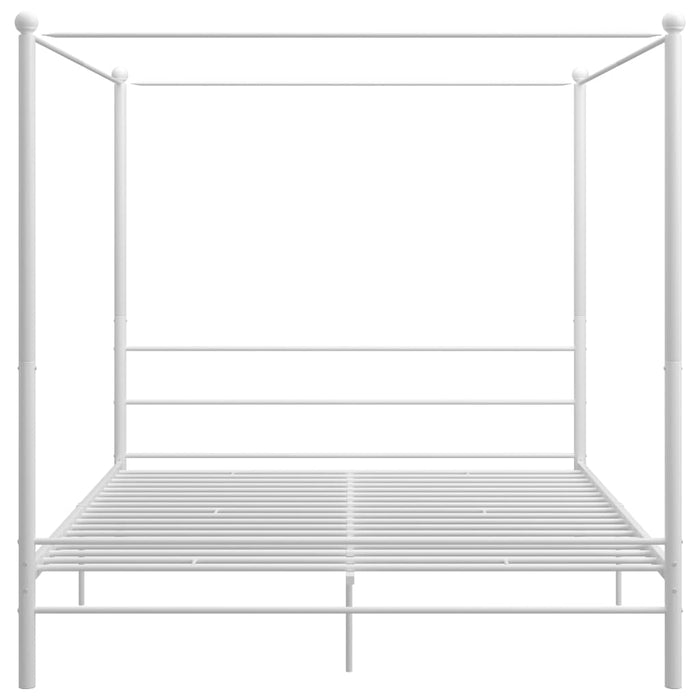 Cadru de pat cu baldachin, alb, 180x200 cm, metal - WALTI WALTI