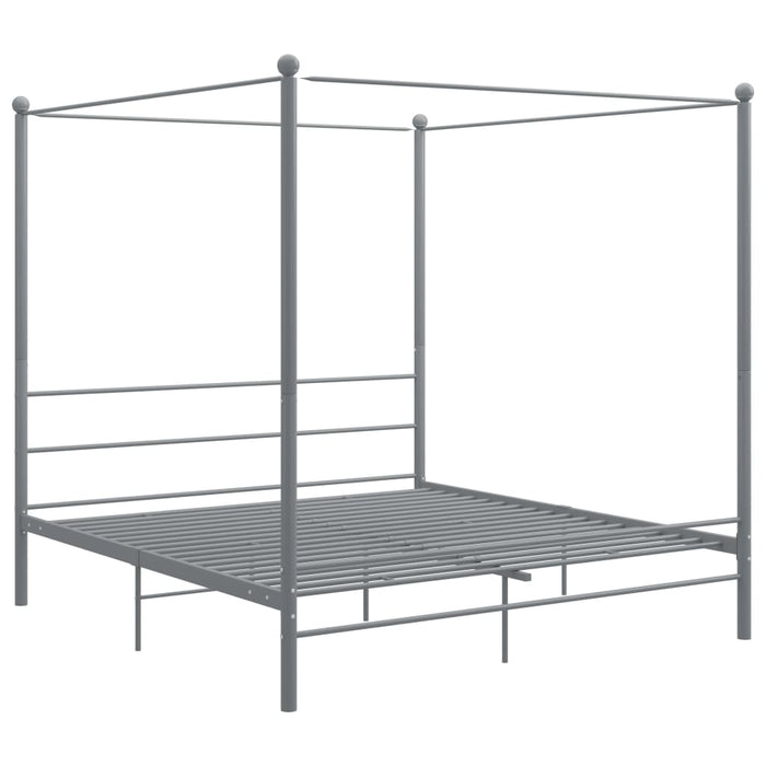 Cadru de pat cu baldachin, gri, 180x200 cm, metal - WALTI WALTI