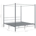 Cadru de pat cu baldachin, gri, 180x200 cm, metal - WALTI WALTI