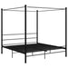Cadru de pat cu baldachin, negru, 200x200 cm, metal - WALTI WALTI