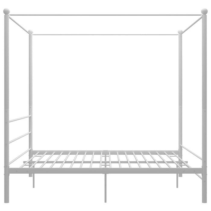 Cadru de pat cu baldachin, alb, 200x200 cm, metal - WALTI WALTI