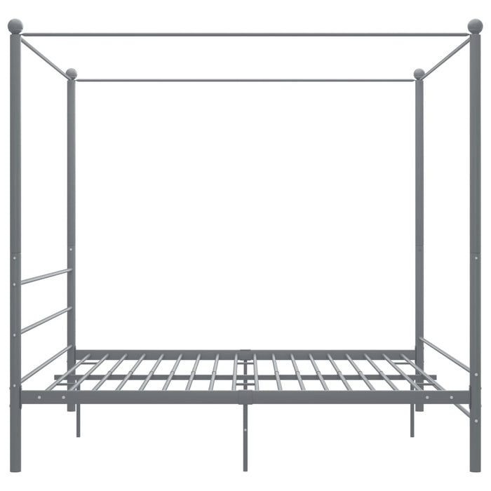 Cadru de pat cu baldachin, gri, 200x200 cm, metal WALTI