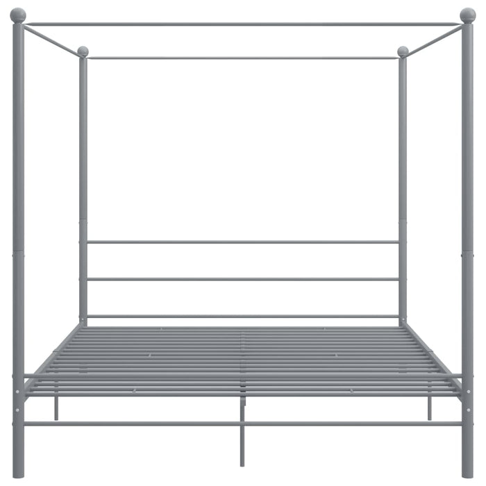 Cadru de pat cu baldachin, gri, 200x200 cm, metal WALTI