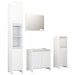 Set mobilier de baie, 4 piese, alb, lemn prelucrat - WALTI WALTI