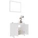 Set mobilier de baie, 4 piese, alb, lemn prelucrat - WALTI WALTI