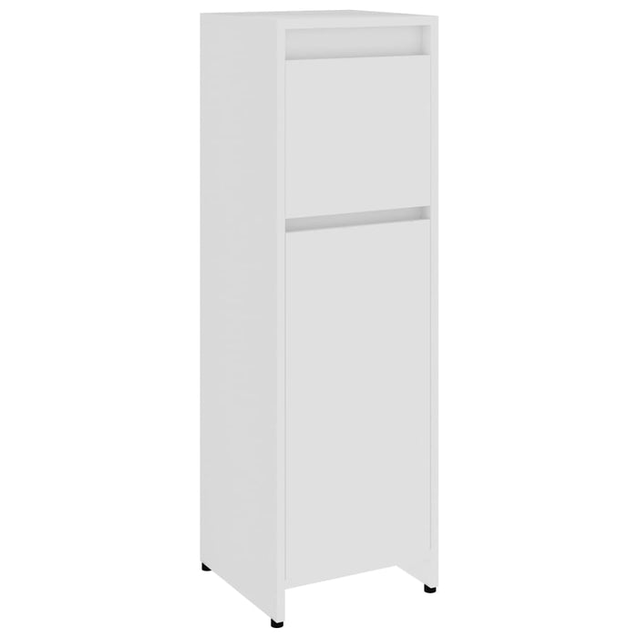 Set mobilier de baie, 4 piese, alb, lemn prelucrat - WALTI WALTI