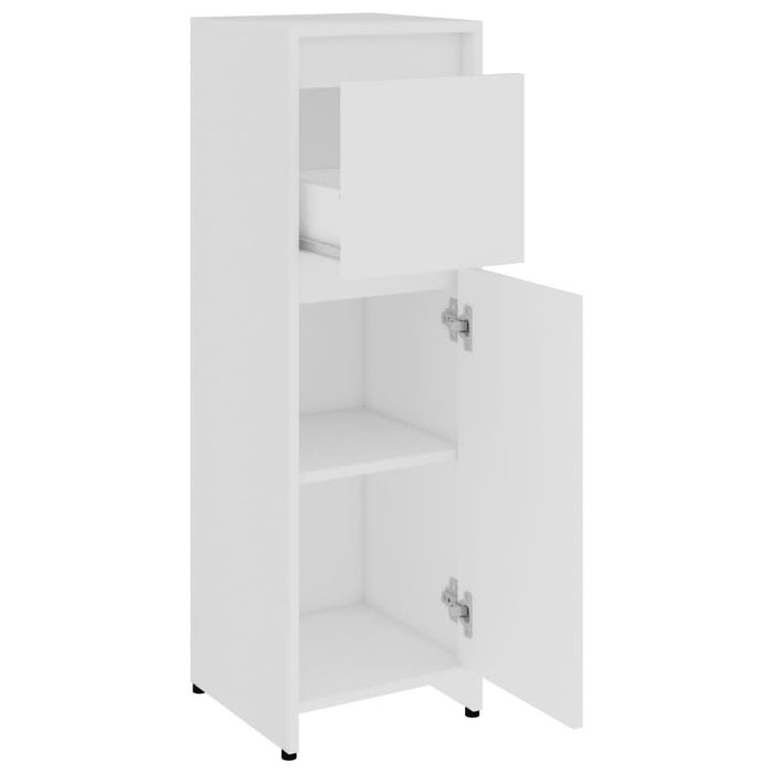 Set mobilier de baie, 4 piese, alb, lemn prelucrat - WALTI WALTI